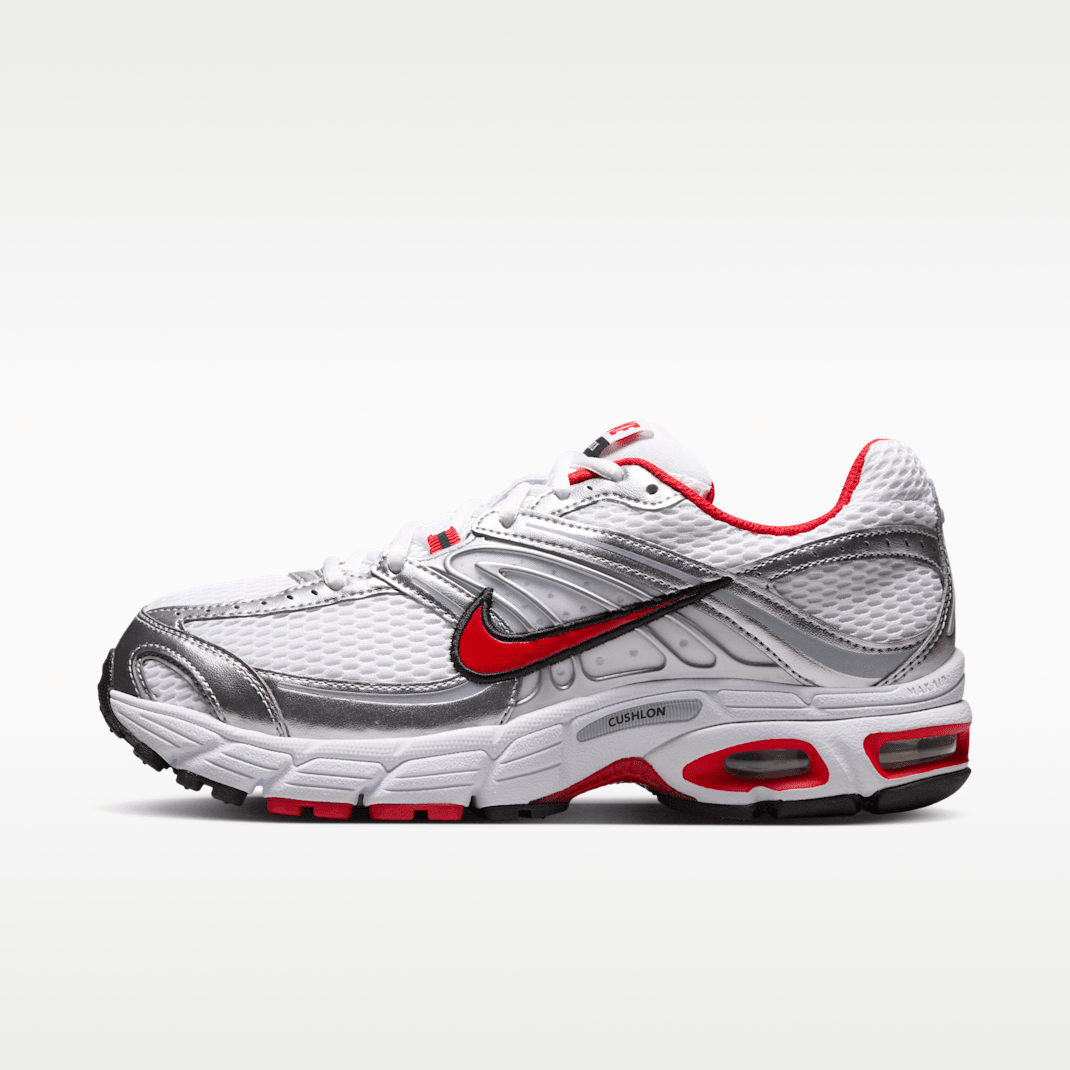 White/Metallic Silver/Black/University Red