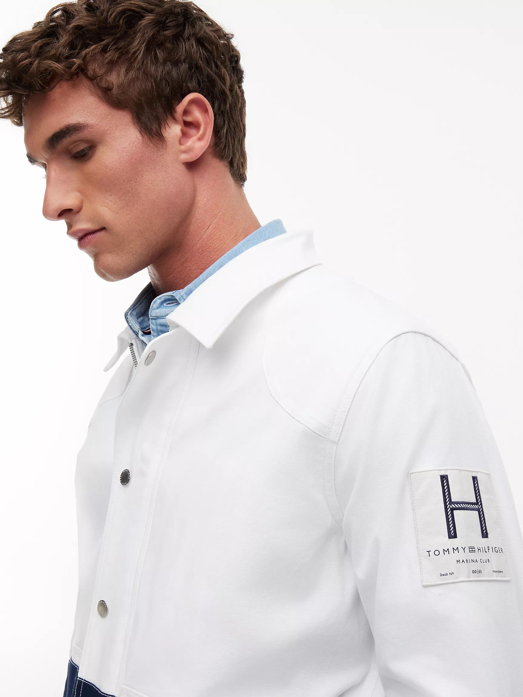White/Navy Stripe