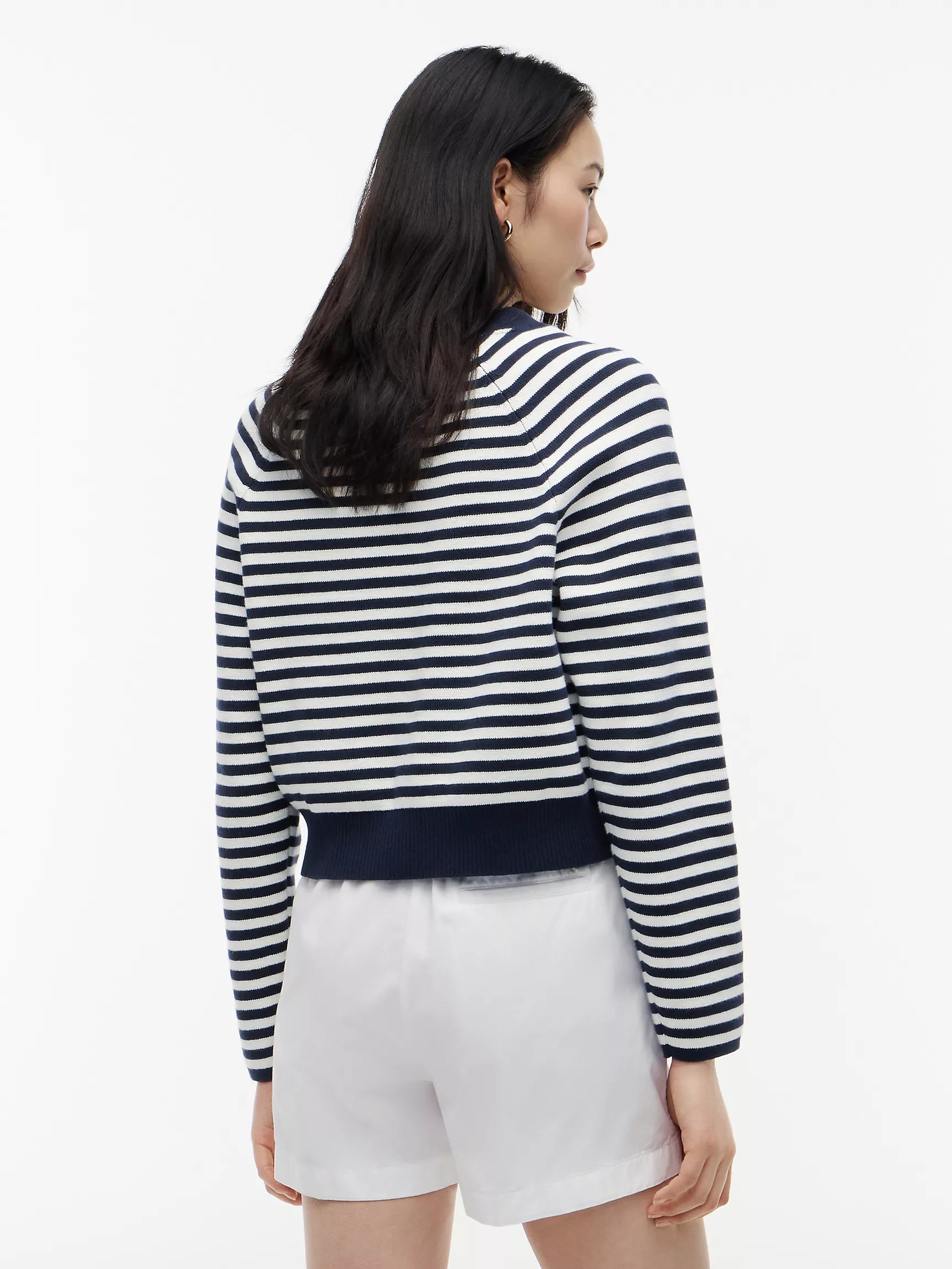 Navy Blue / Ivory Stripe