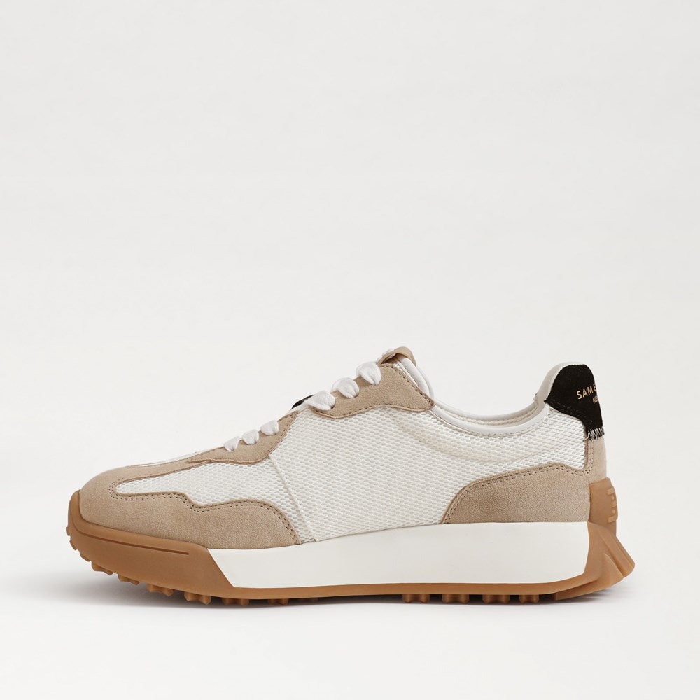 White/Tan/Black Suede