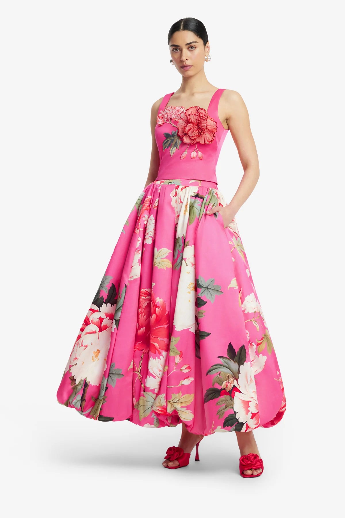 Peony Print in Fuchsia