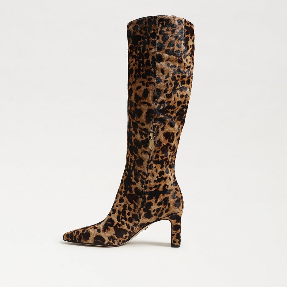 Brown Leopard Print Calf Hair