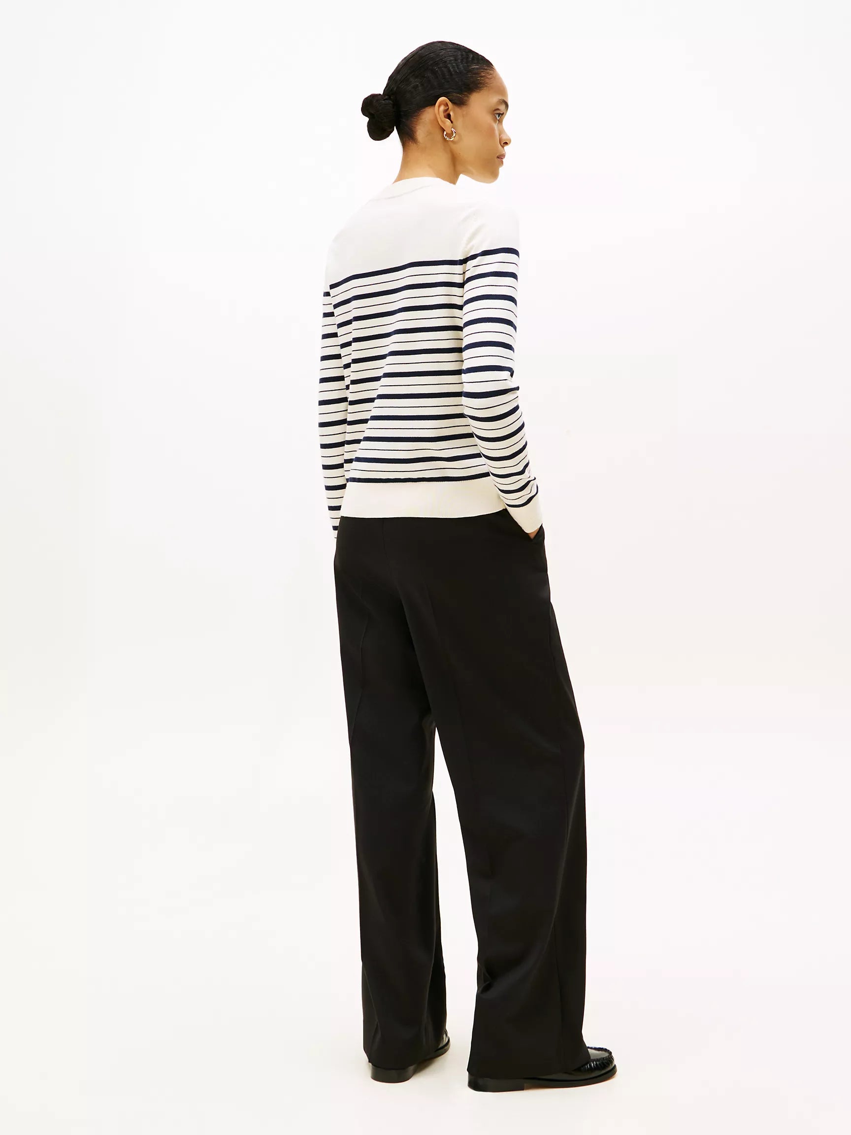 Dark Night Navy / Calico Multi Stripe