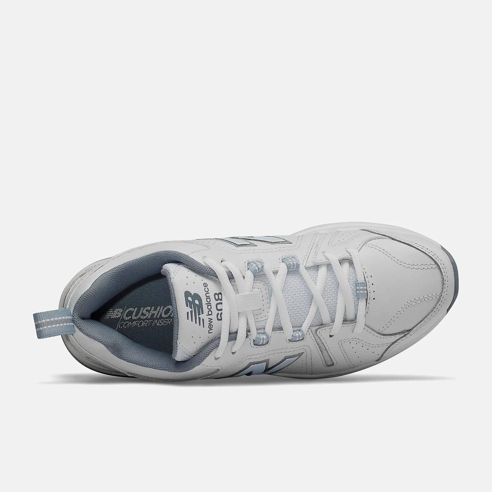 White With Light Blue