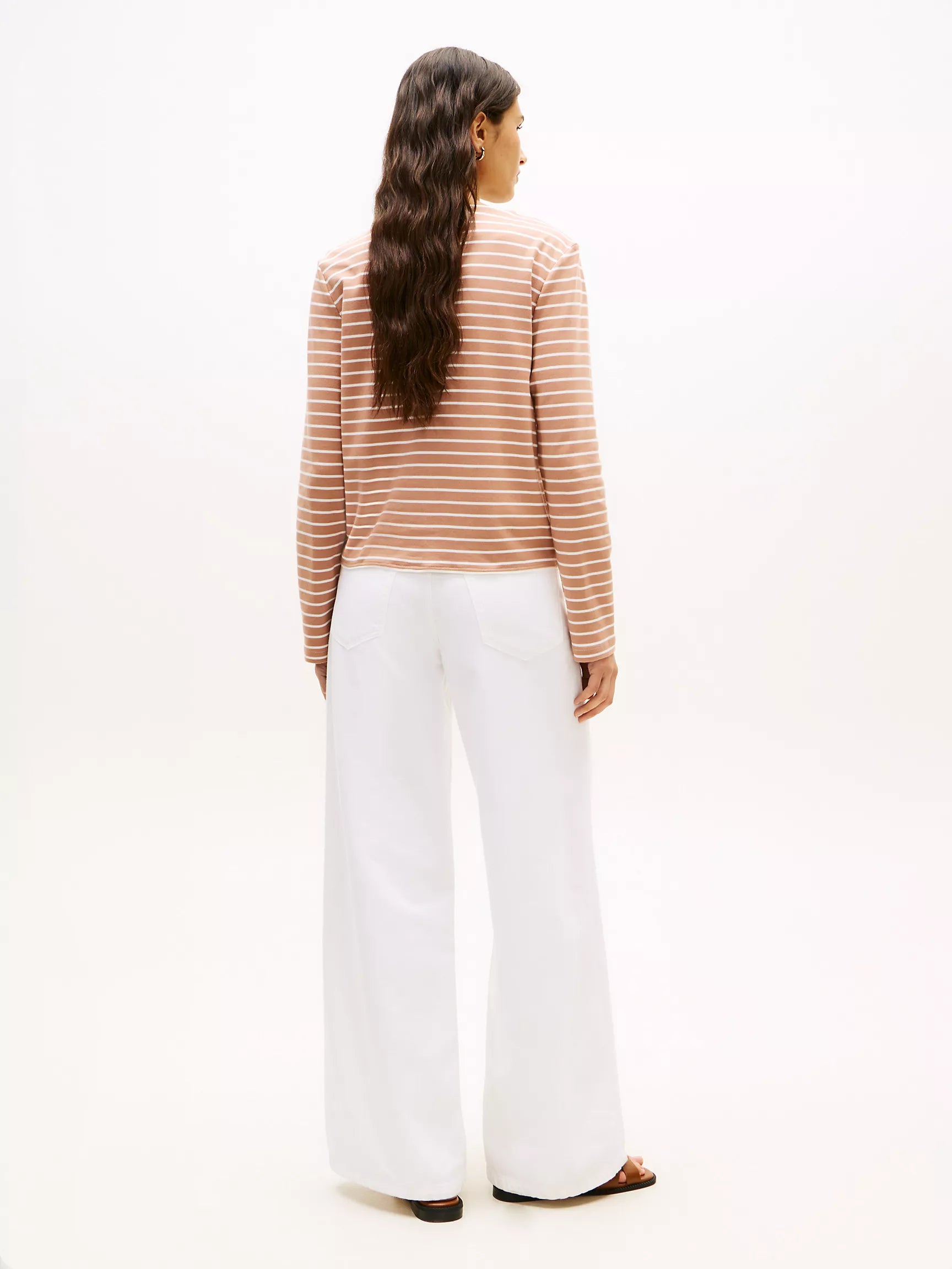 Tawny Rose Ivory Silk Stripe