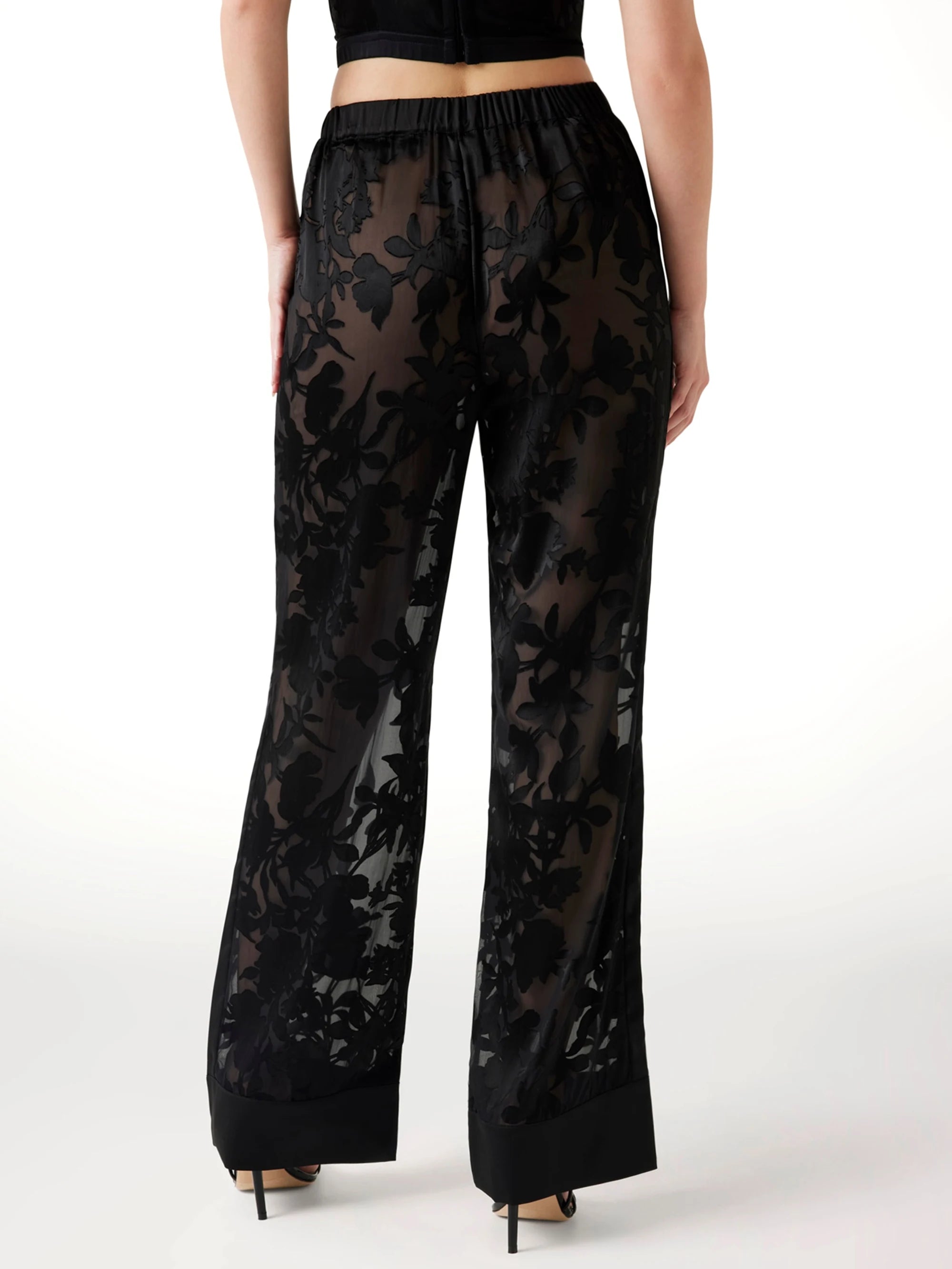 Floral Devore Black