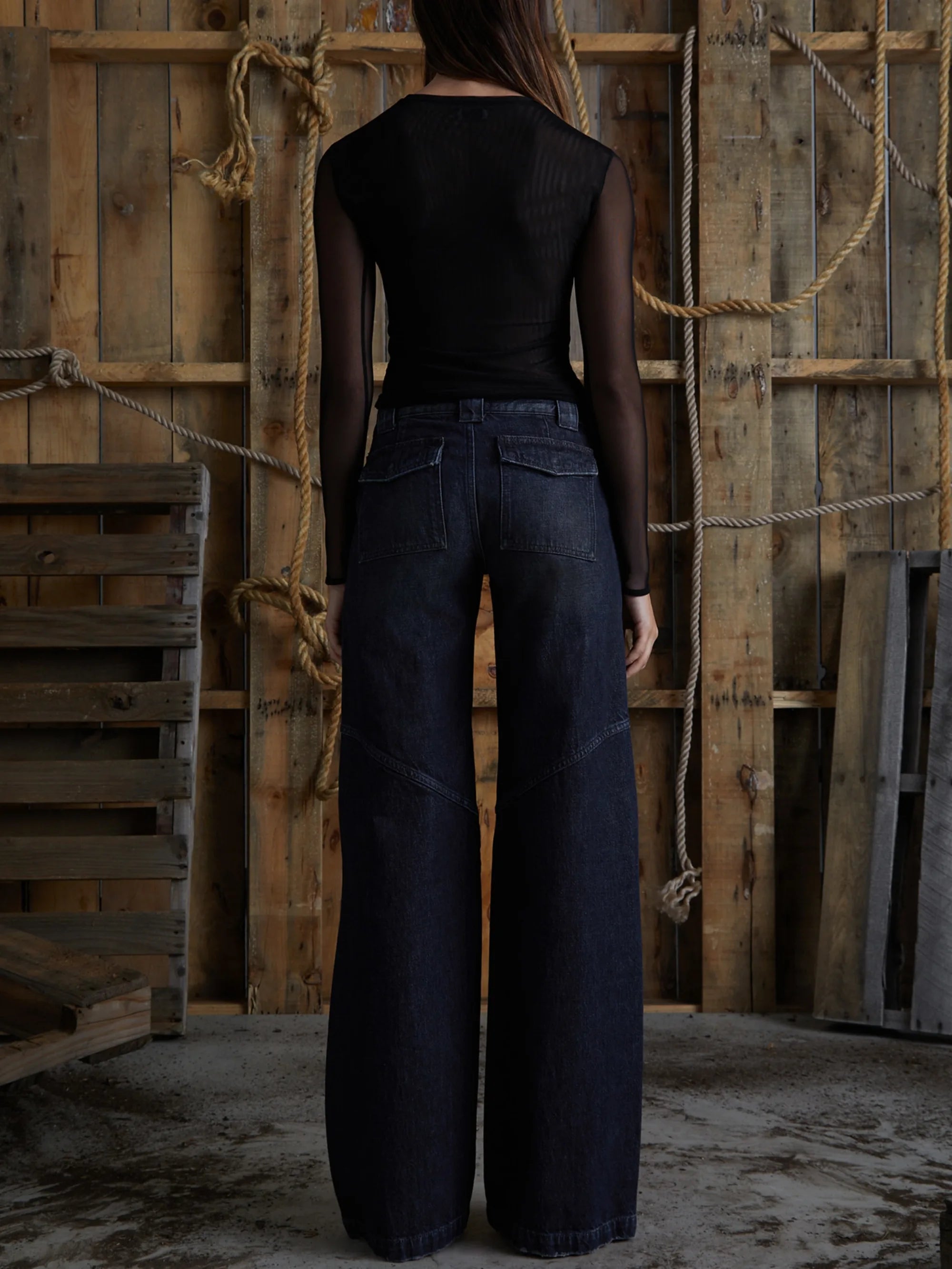 Gusa Sanded Dark Indigo W