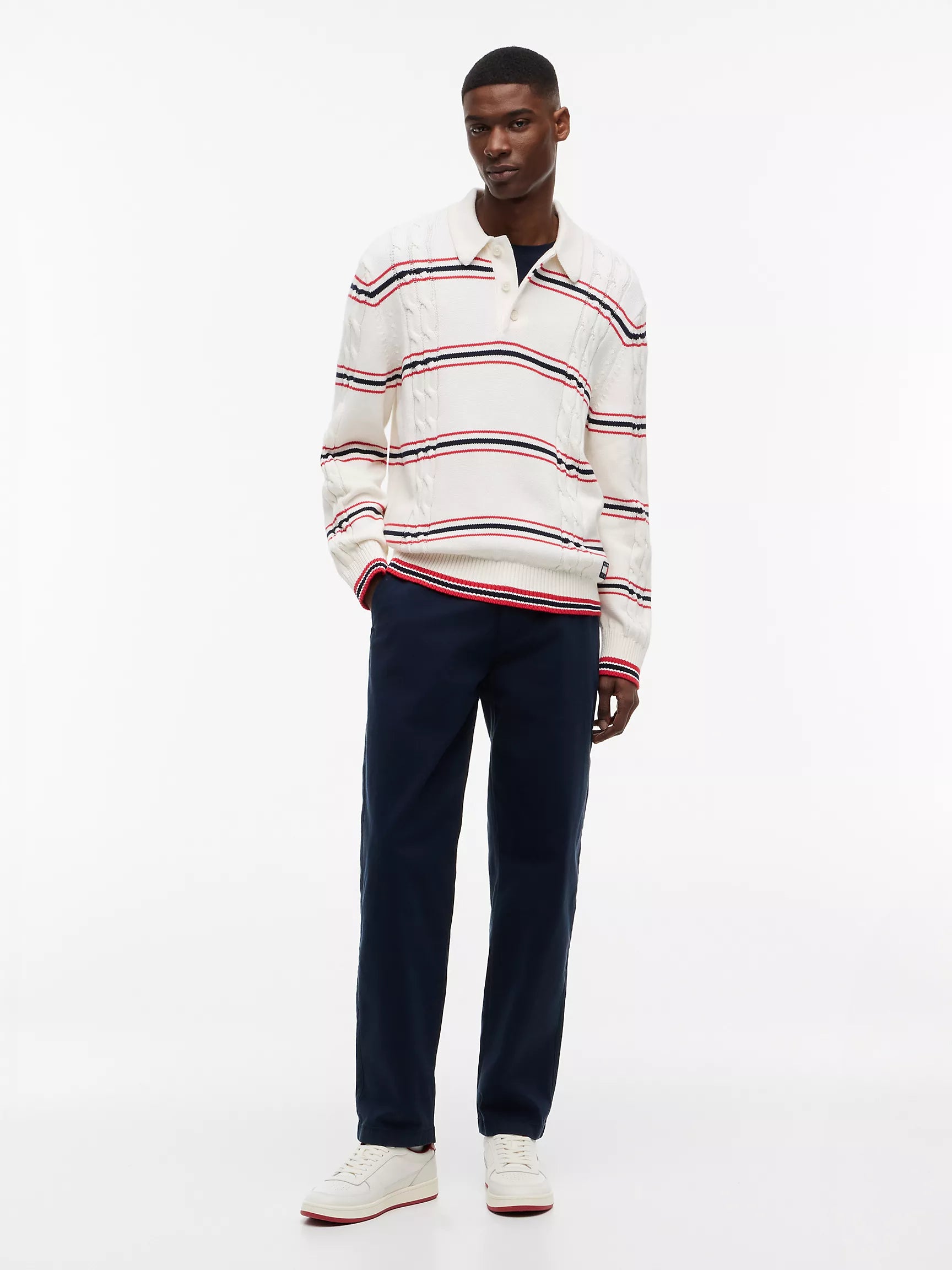 White Multi Stripe