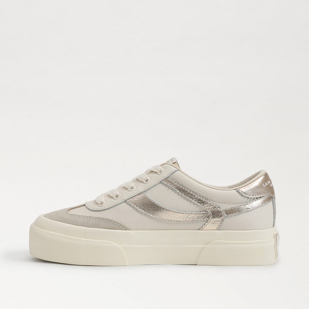 Ivory/Lily White/Gold Leather