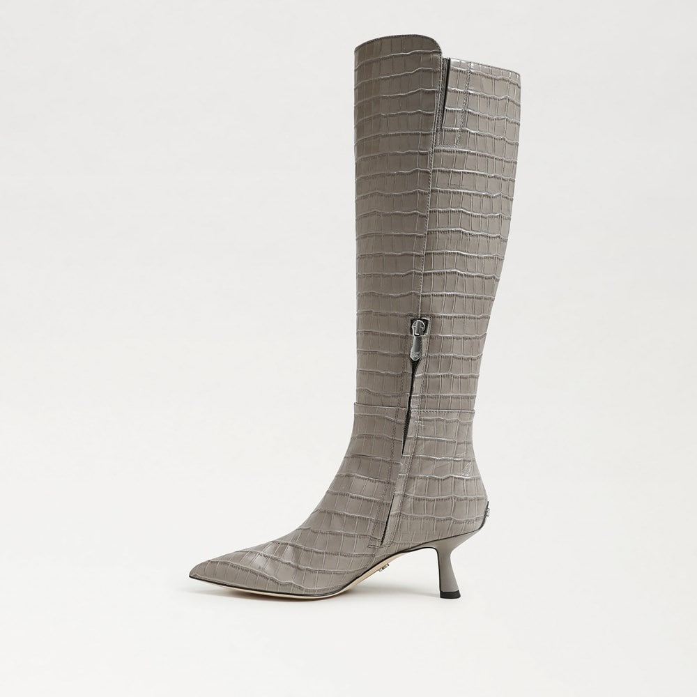 Antico Gray Croco Leather