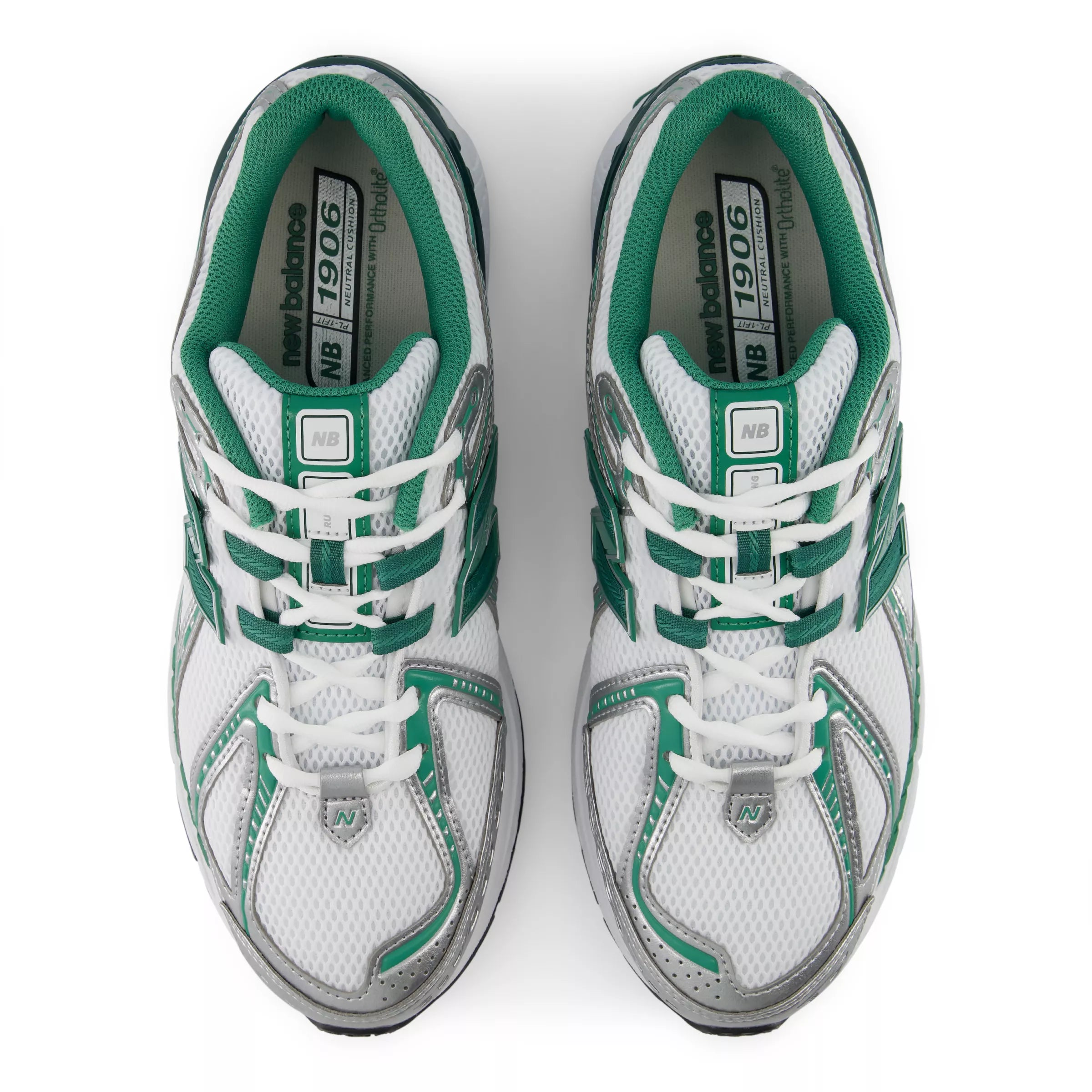 White With Nordic Green