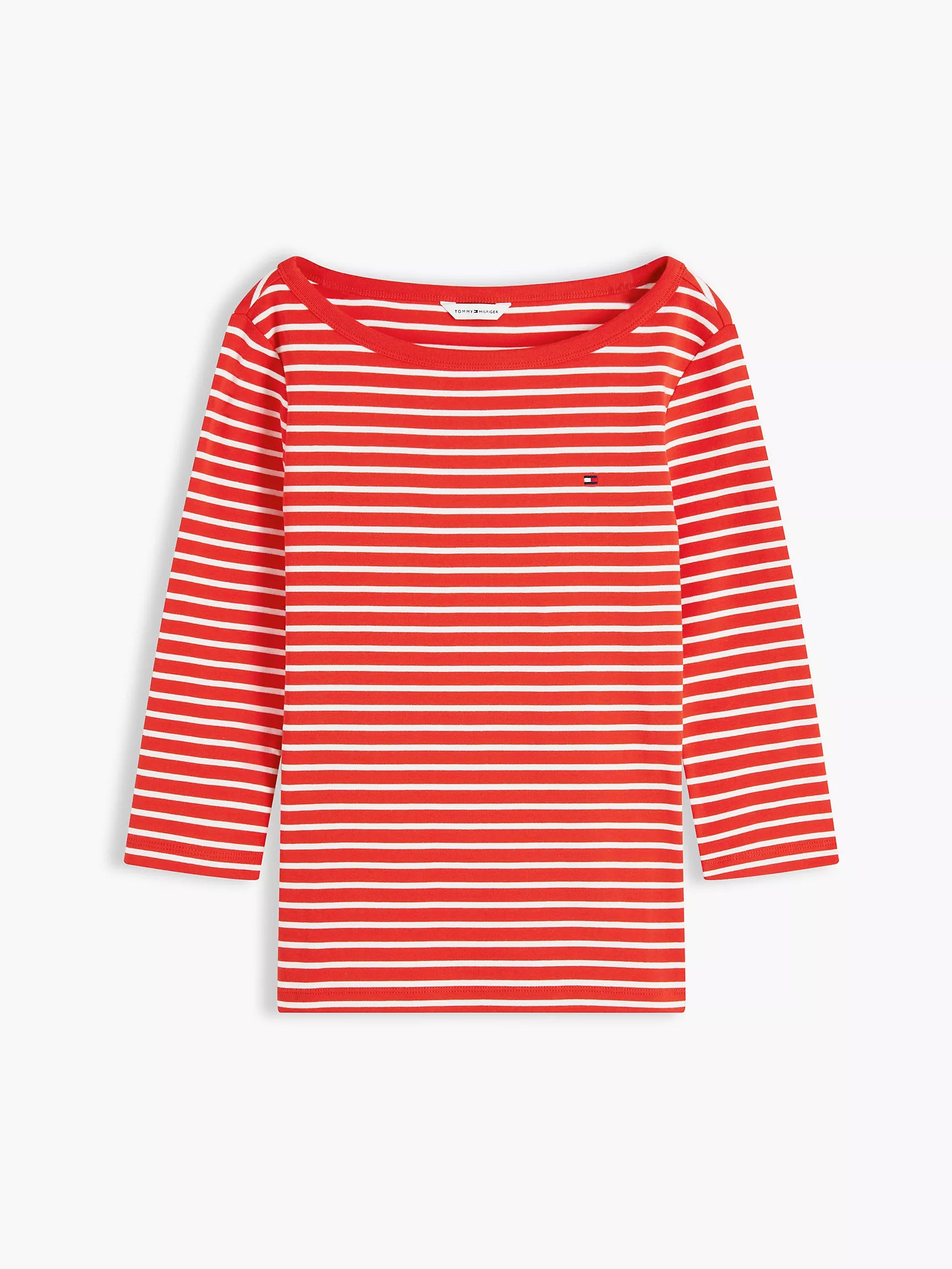 Fire Red / Ecru Stripe