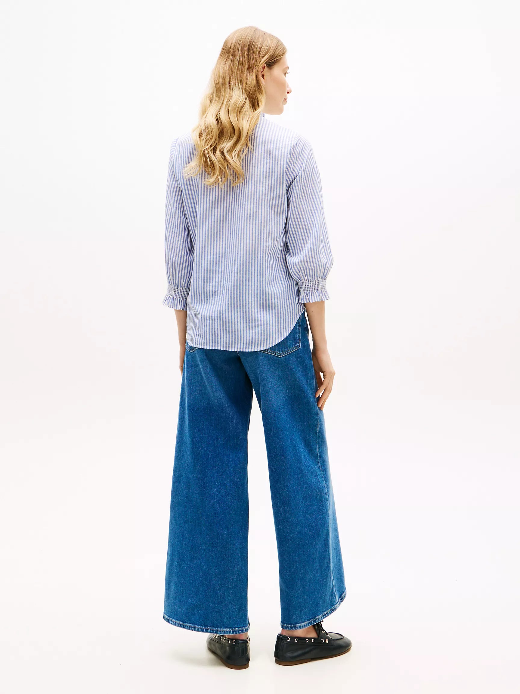 Banker Stripe Ecru/Blue Orbit