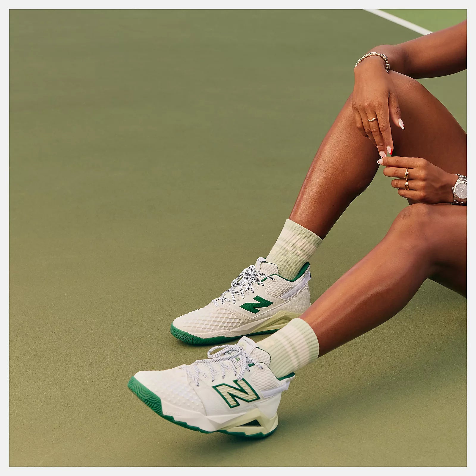 White With Marsh Green