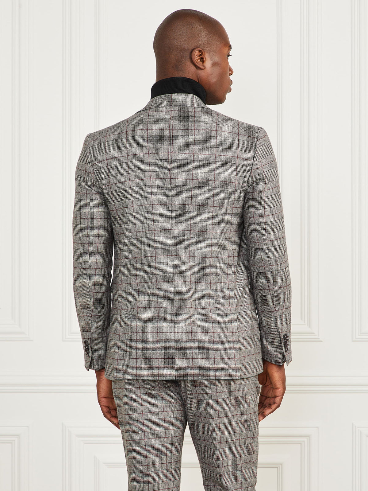 Black/White/Red Check
