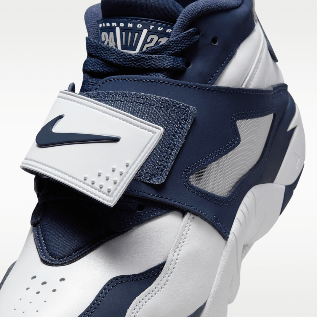 White/Metallic Silver/College Navy