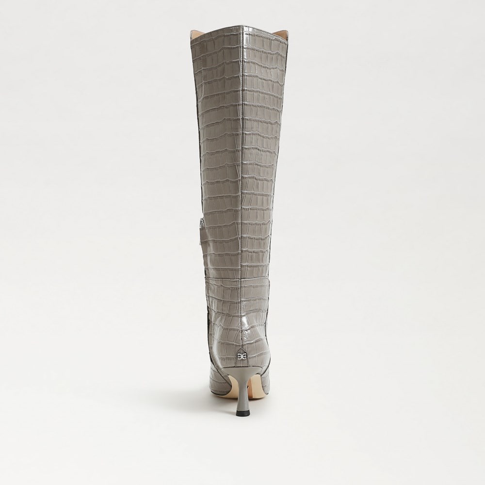 Antico Gray Croco Leather