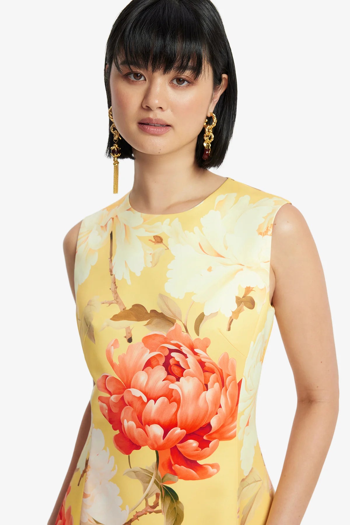 Peony Print in Yellow