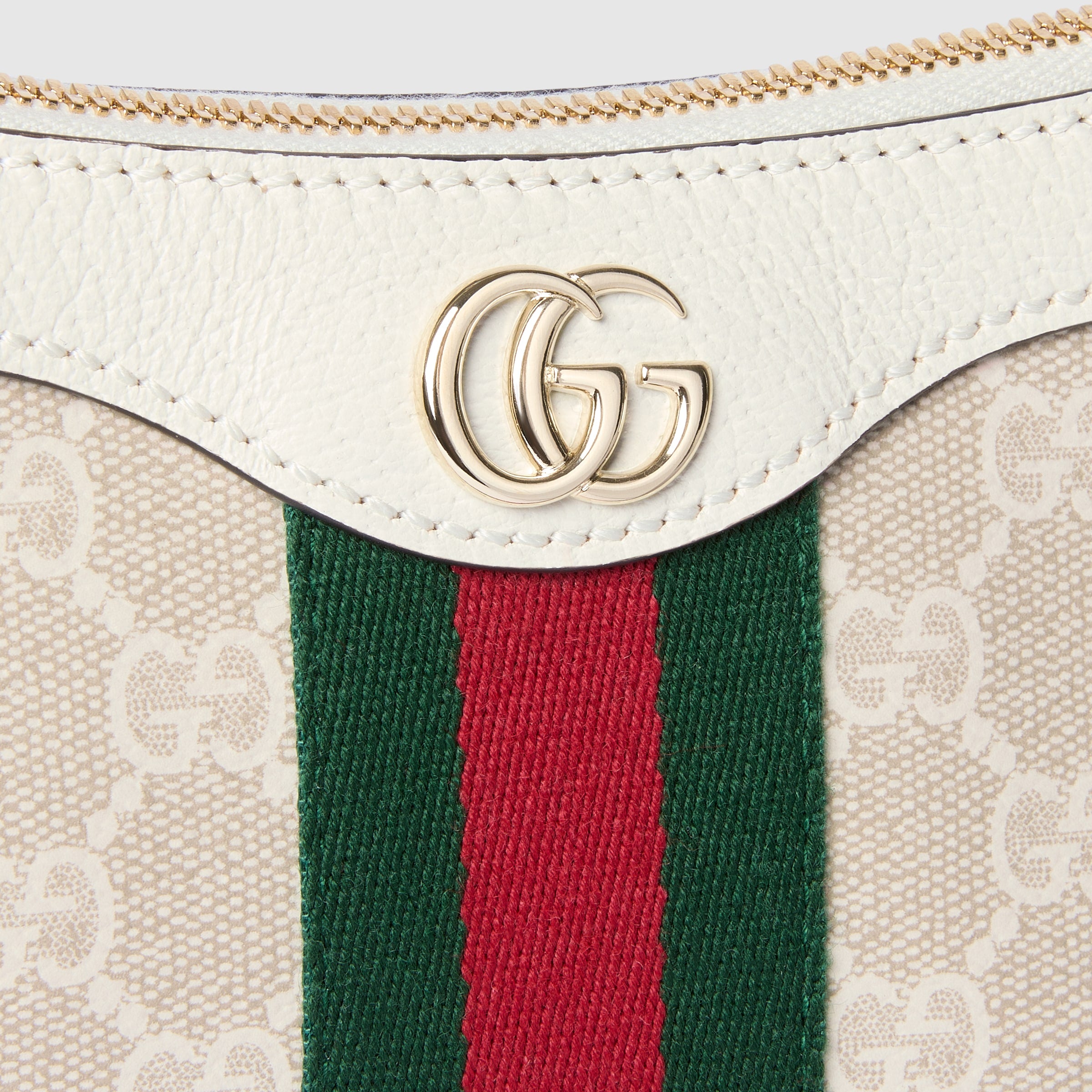 tejido beige y blanco con GG