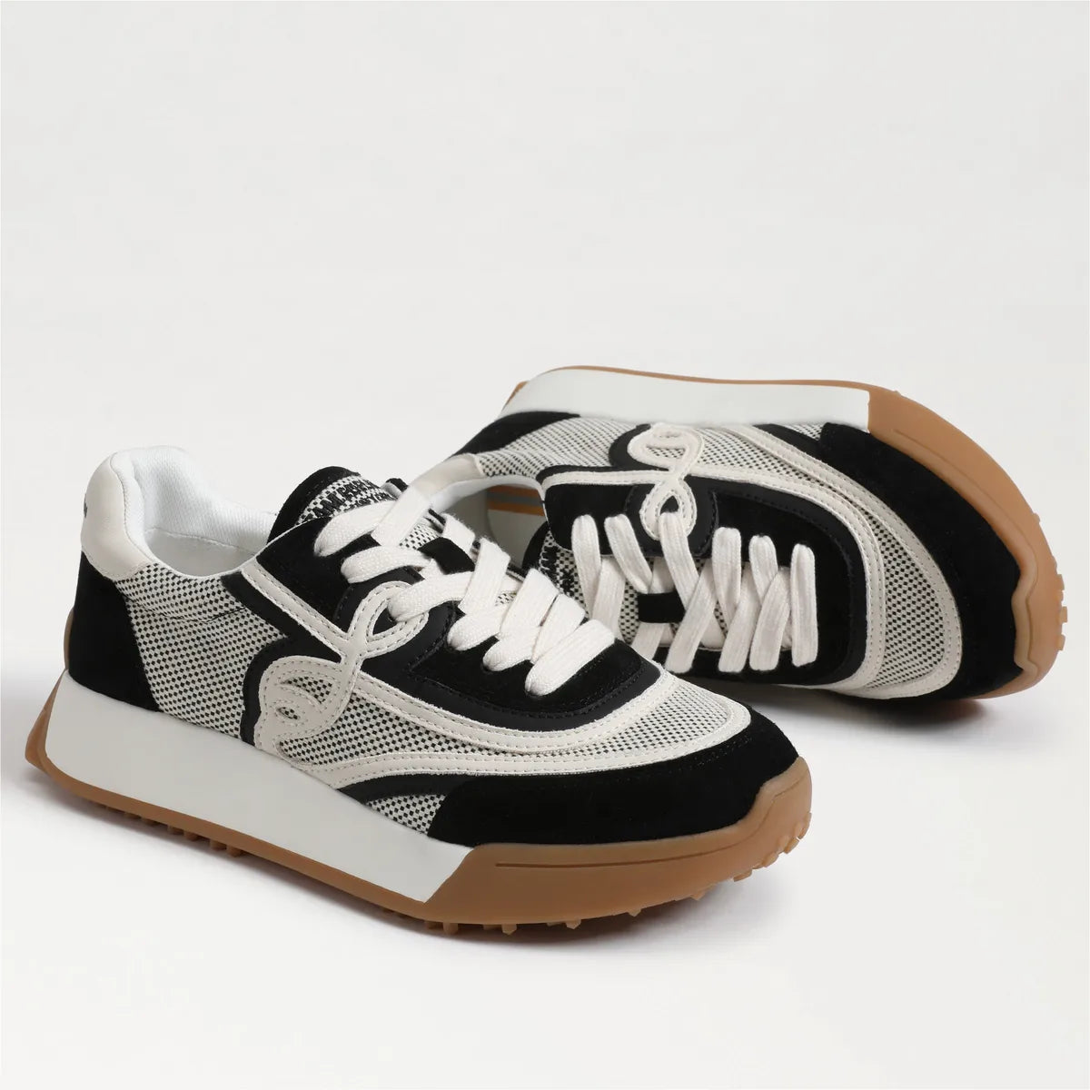 Black Suede/White Leather