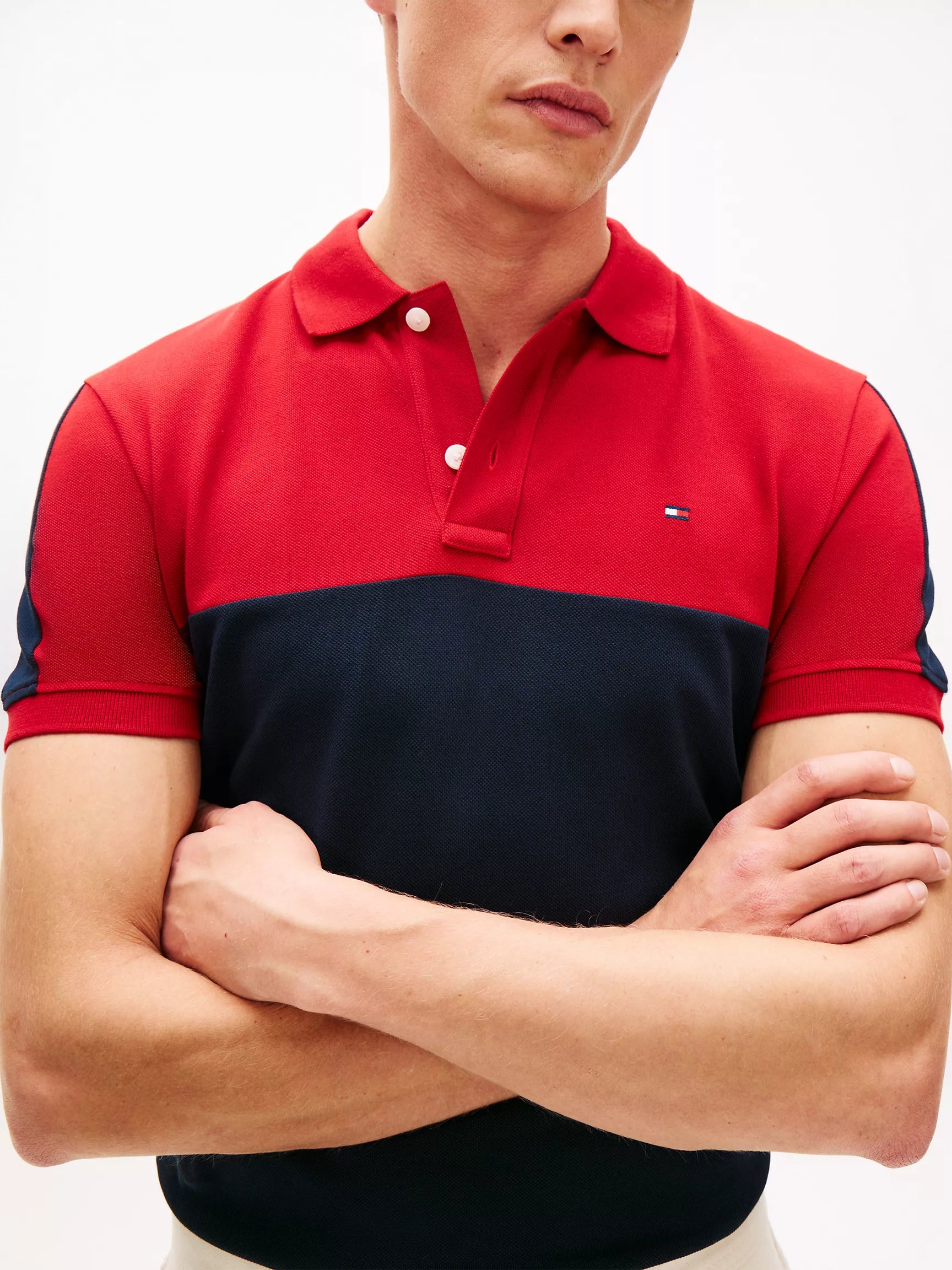 Medium Red/Navy Colorblock