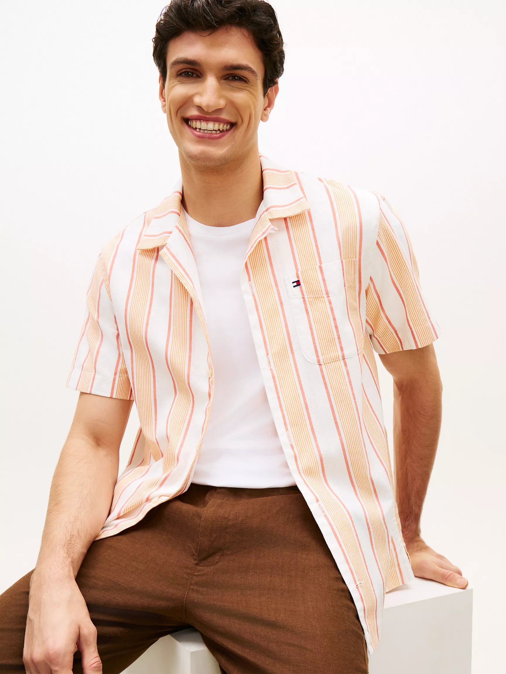 Brilliant Orange/White Stripe