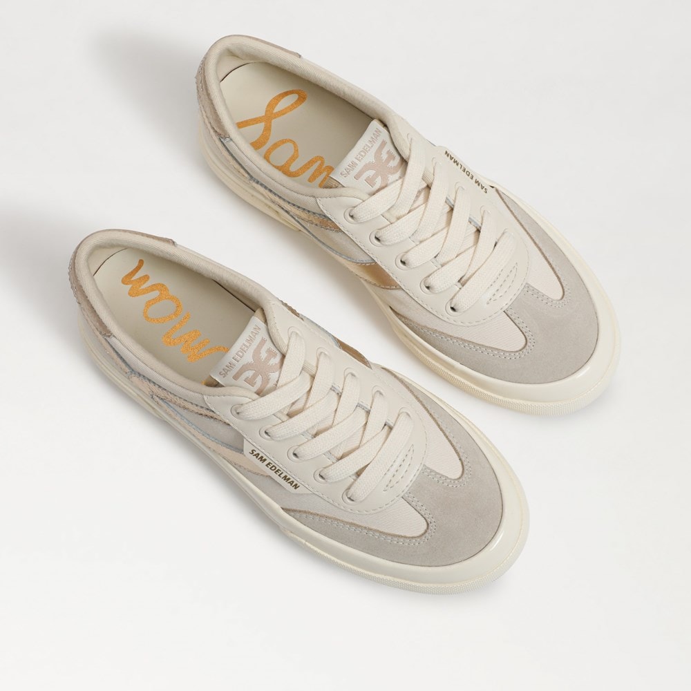 Ivory/Lily White/Gold Leather