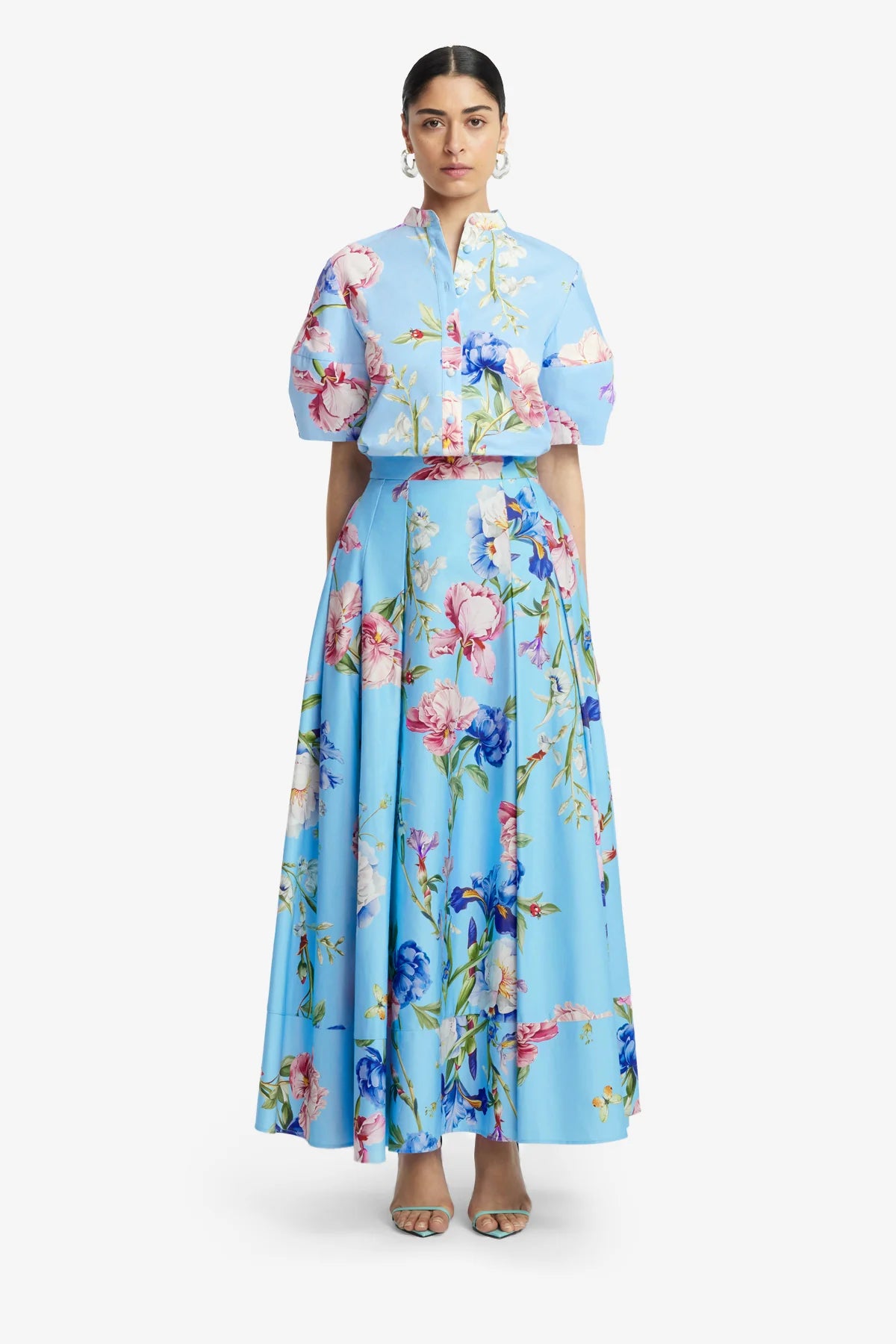 Garden Print in Baby Blue