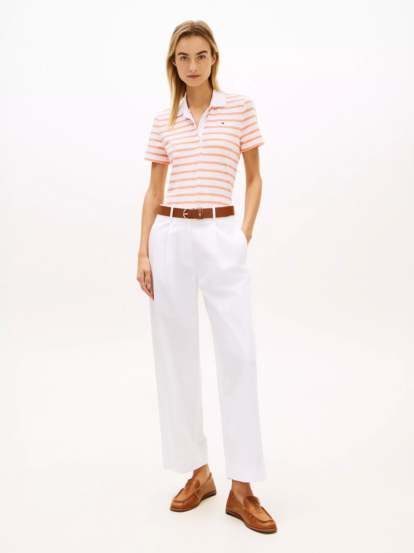 White/Nectarine Stripe