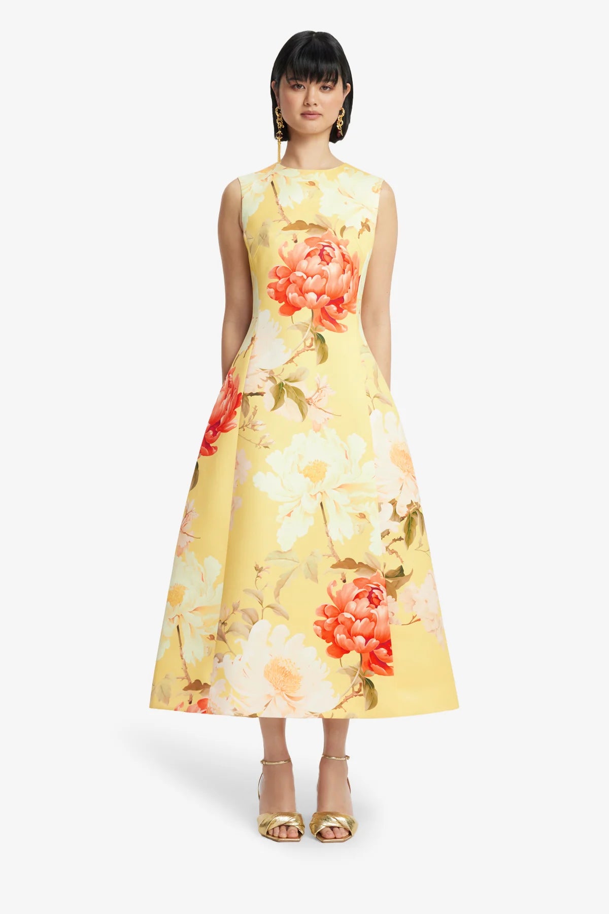 Peony Print in Yellow