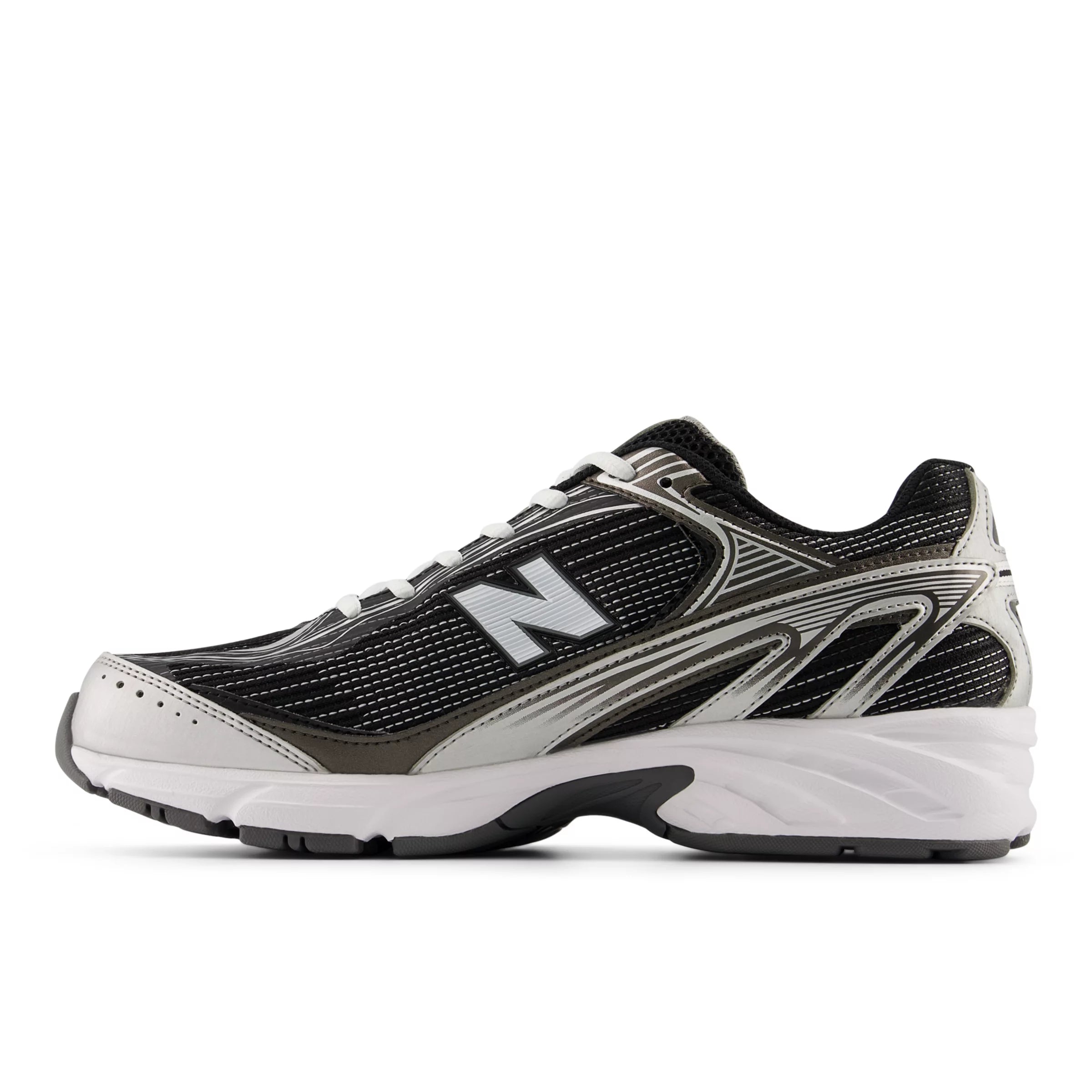 Black With White And Silver Metallic