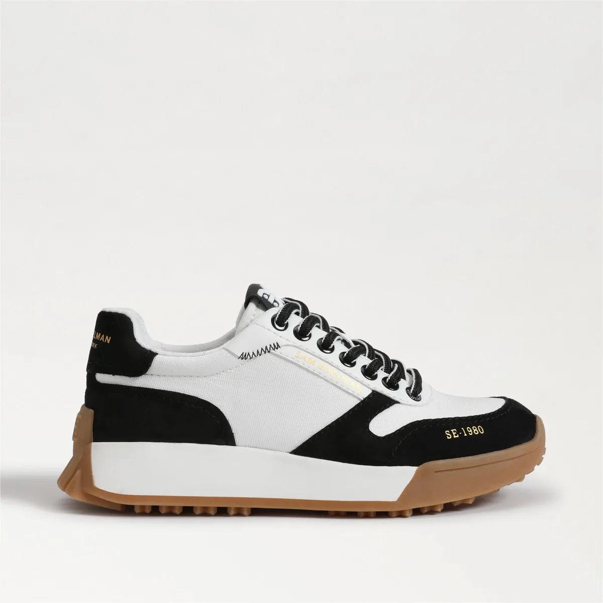 Black Suede/ White Nylon