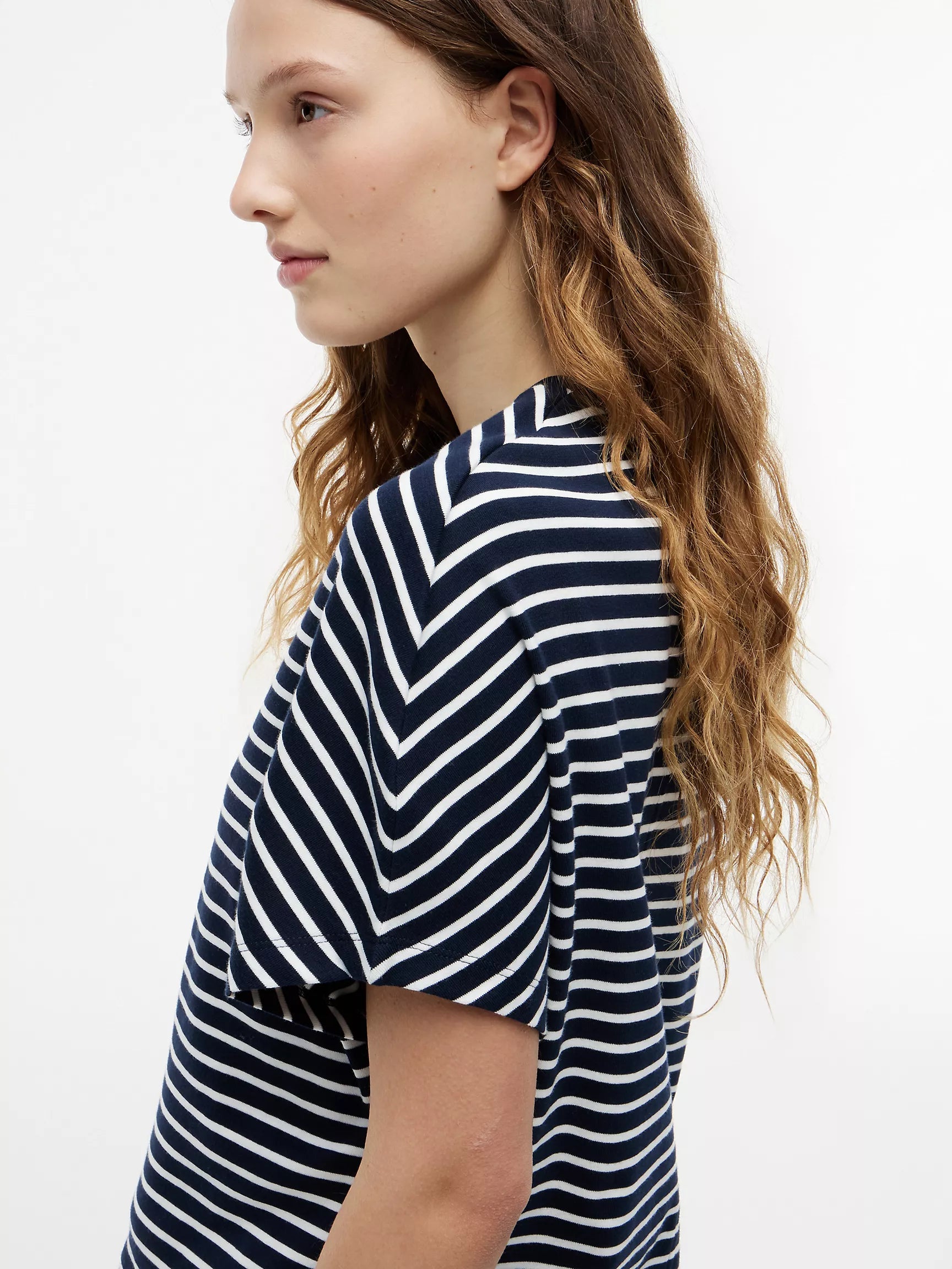 Navy Blue / Ecru Stripe