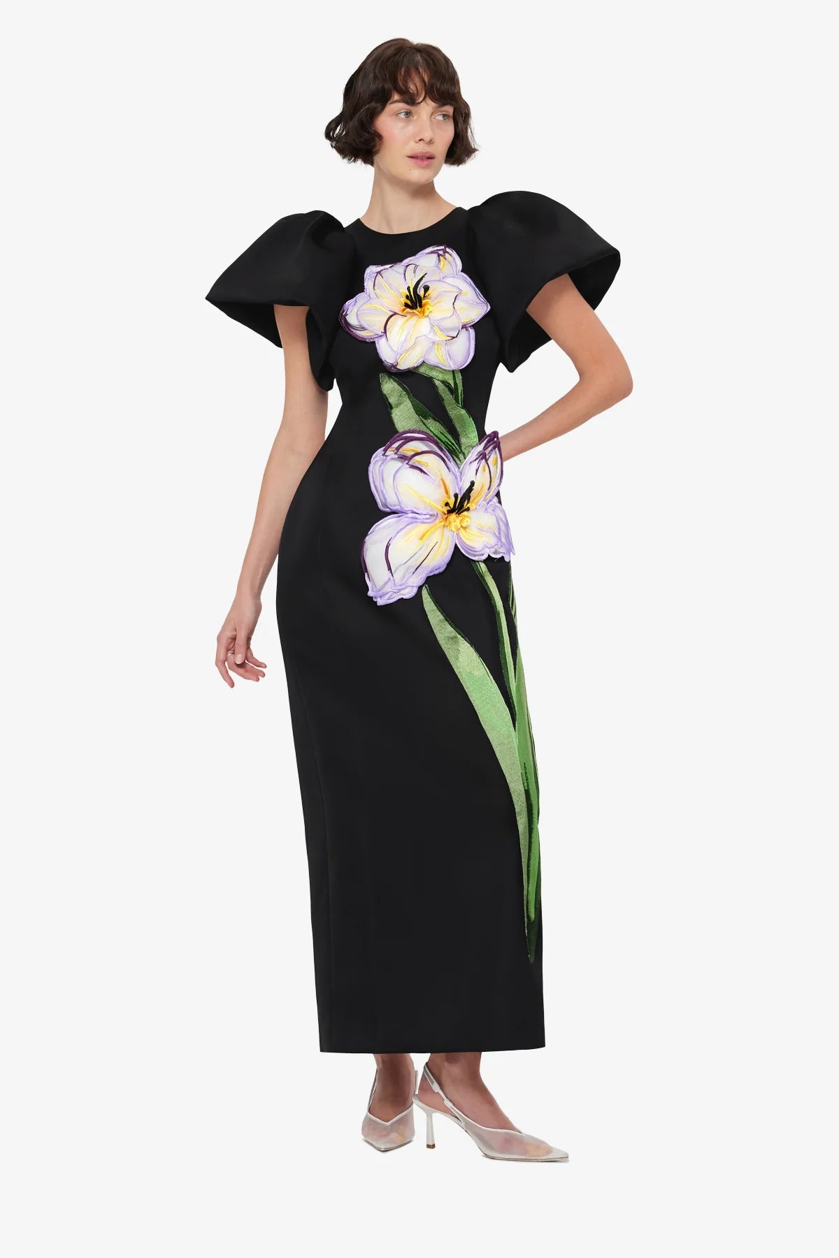 Iris Print in Ebony
