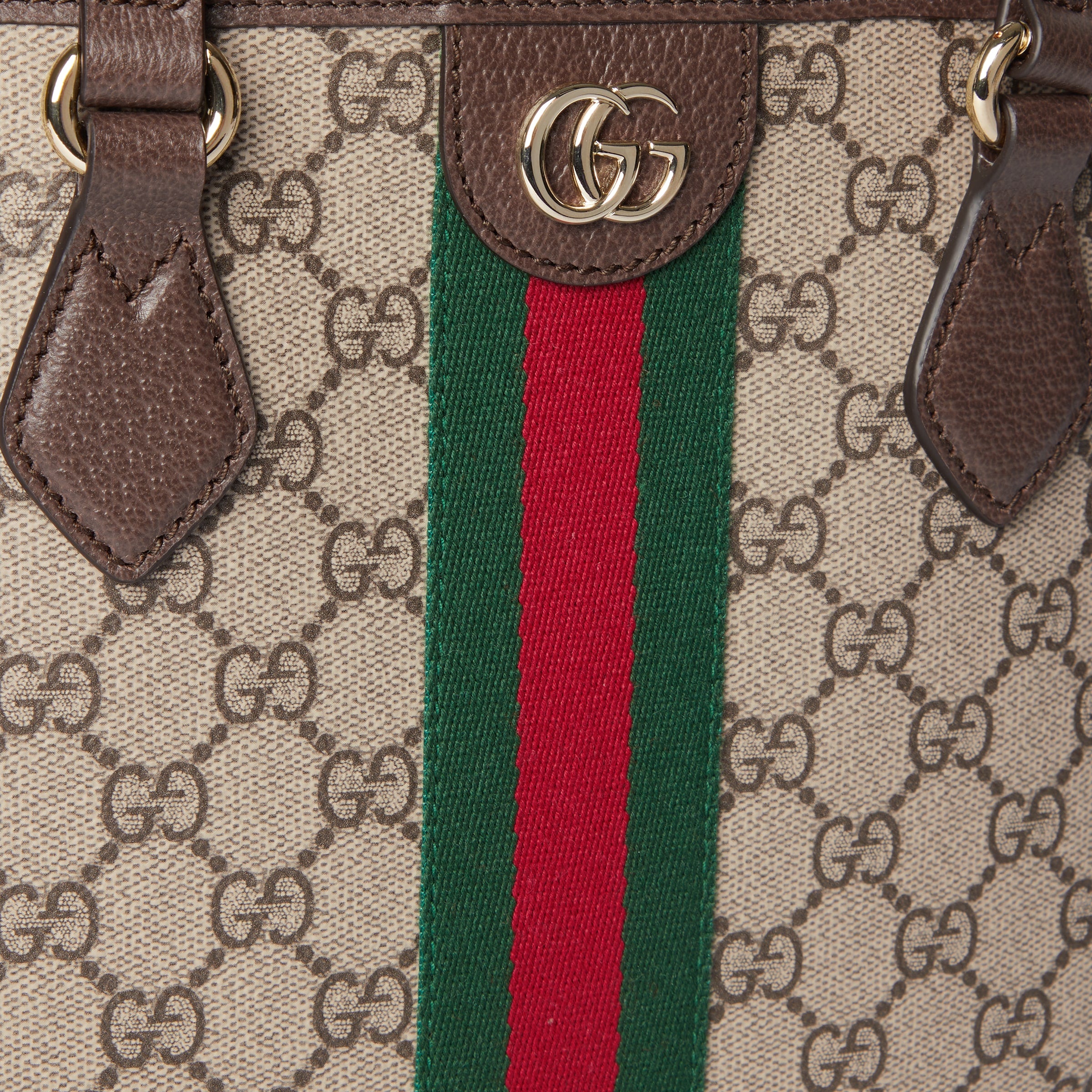 tejido con GG beige y marrón