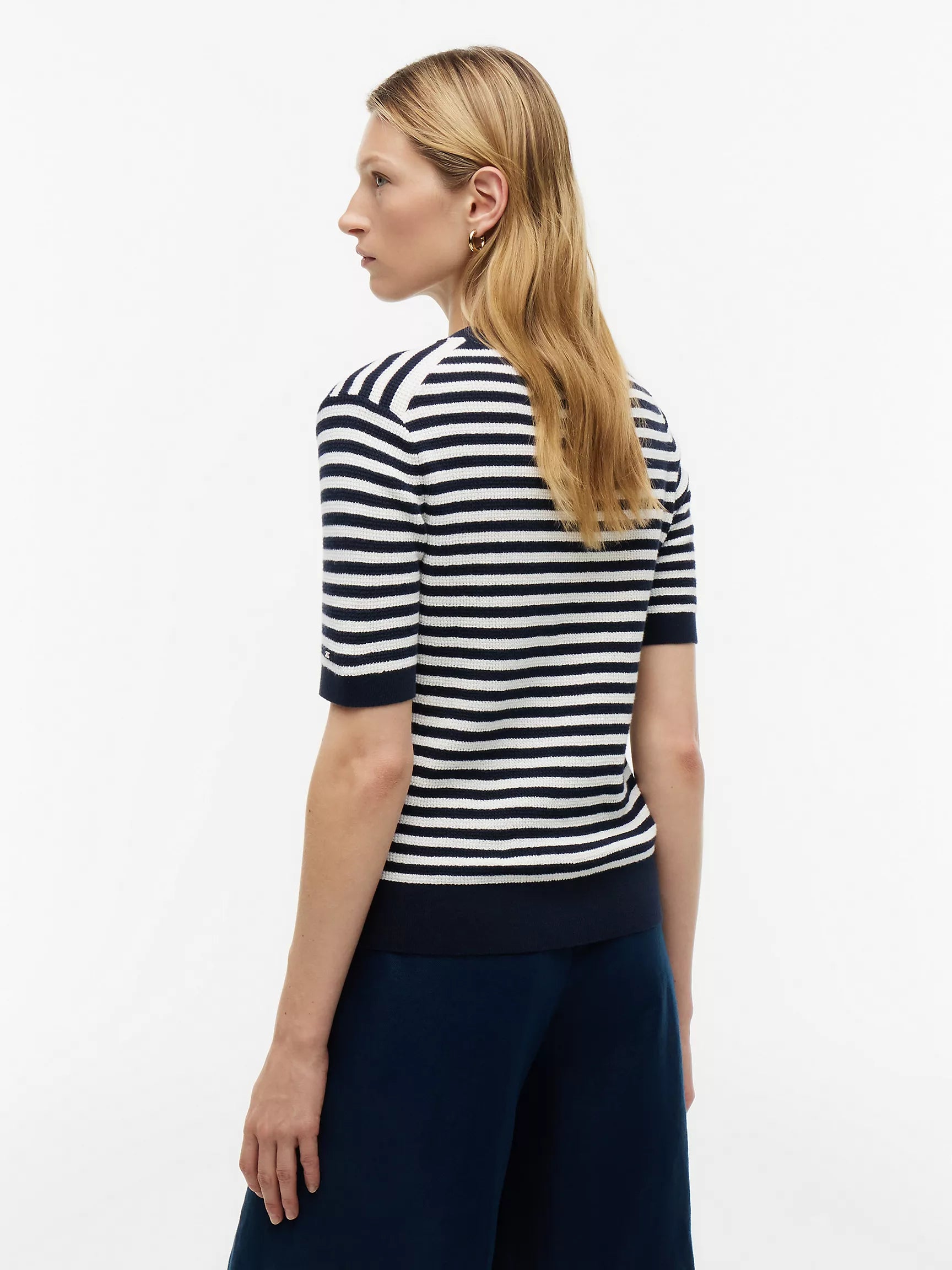 Navy Blue / Ivory Stripe