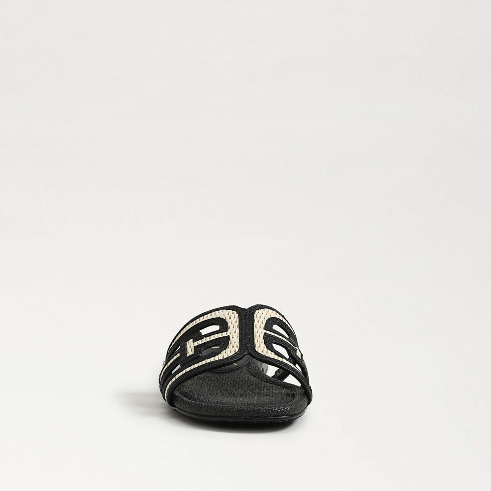 Black Linen Faux Raffia