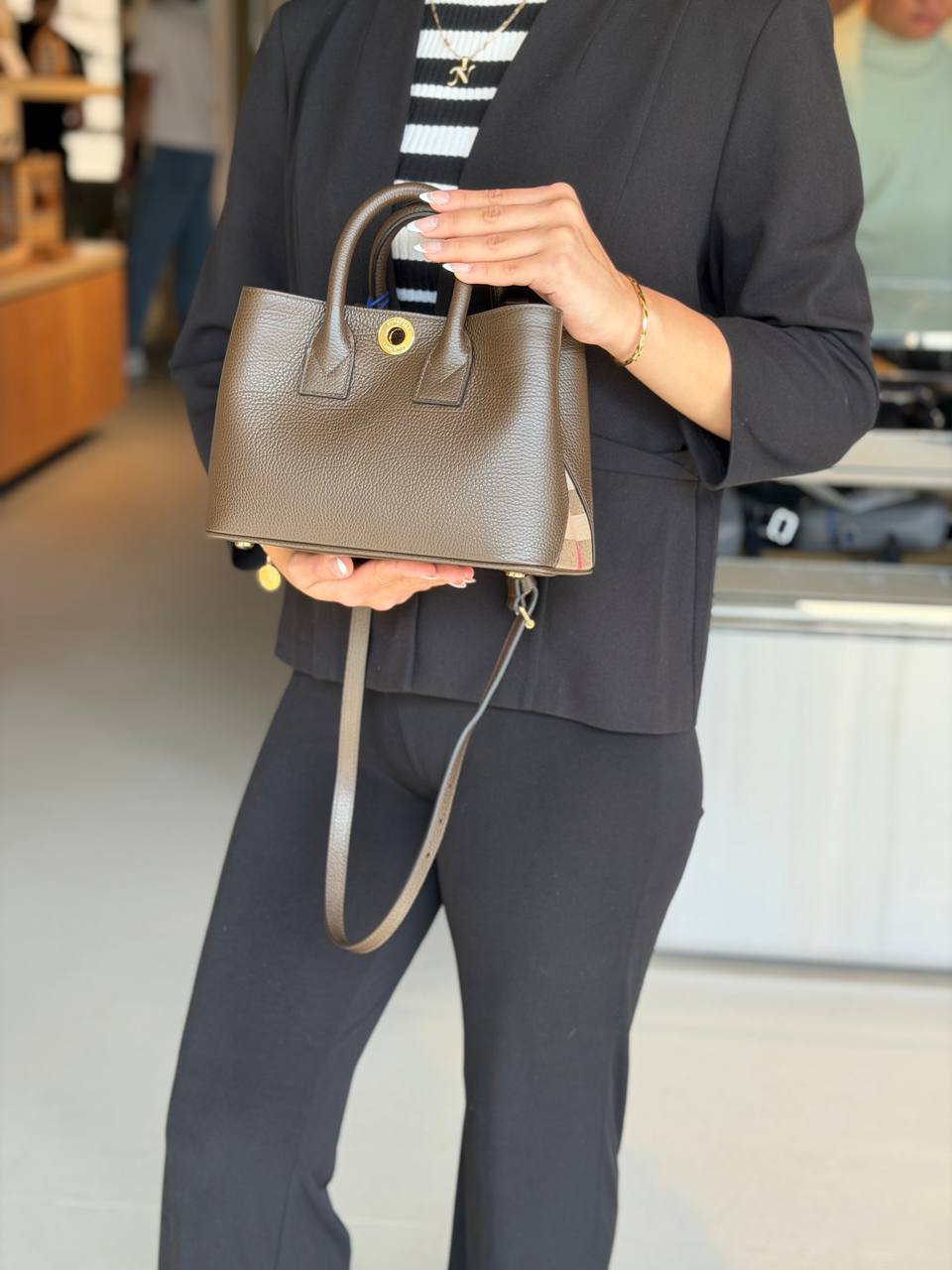 Burberry Bermondsey Small Tote - Ebony Brown