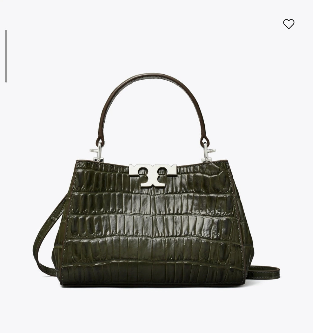 MINI ELEANOR CROC-EMBOSSED SATCHEL
