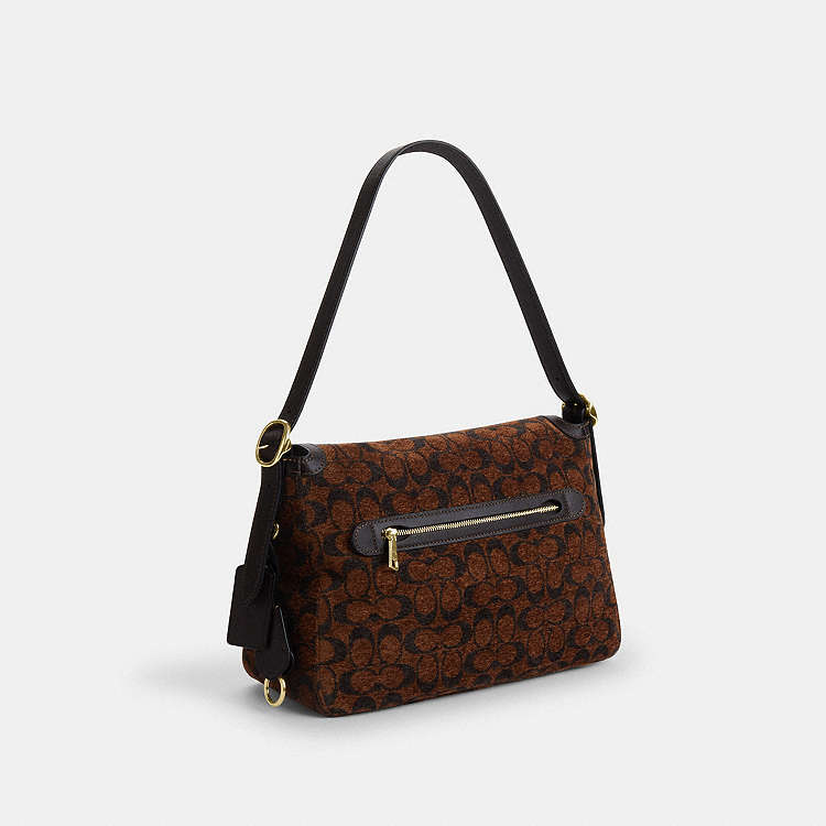 Coach Eliza Shoulder Bag In Signature Canvas/Velvet