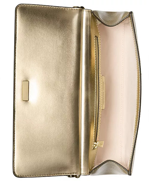 Carmine Small Leather East West Clutch