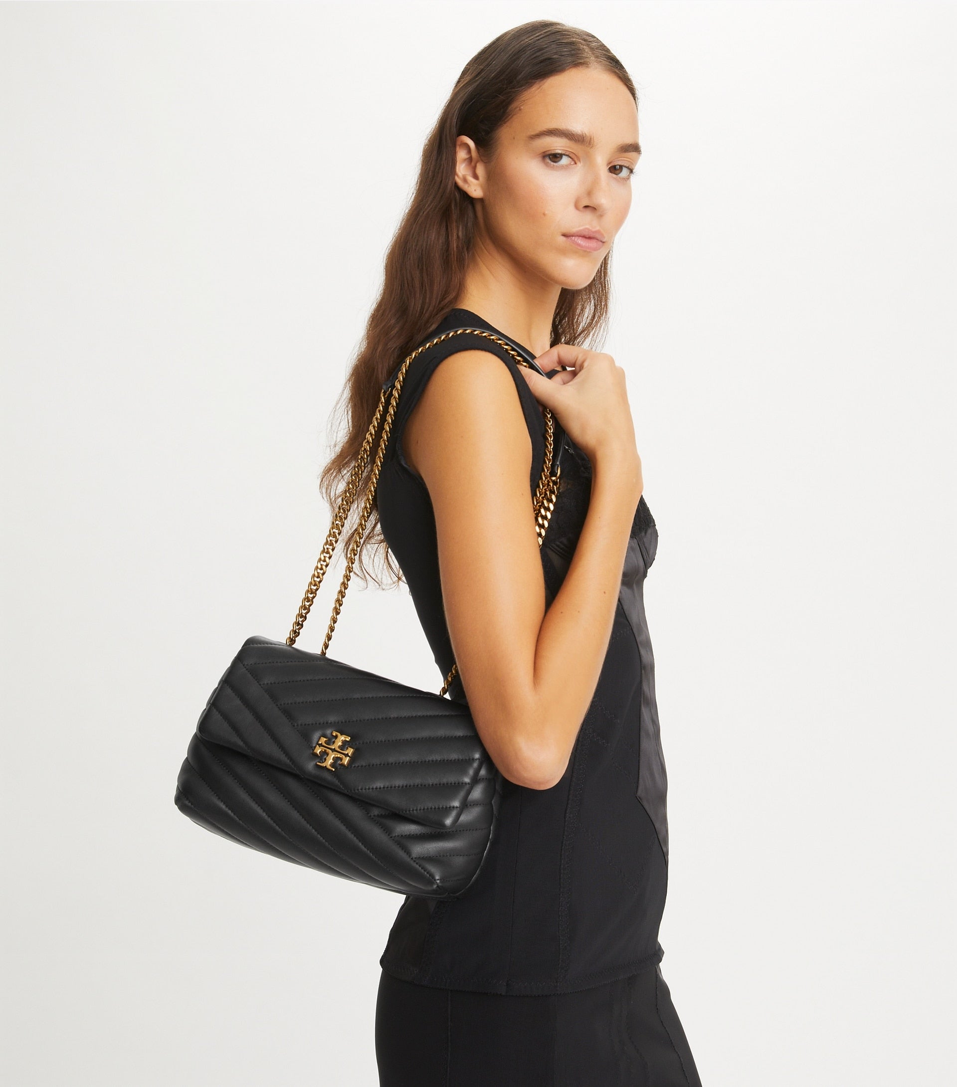 Small Kira Chevron Shoulder Bag