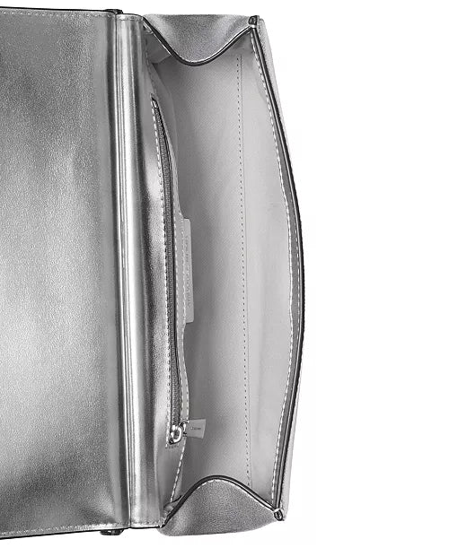 Carmine Small Leather East West Clutch