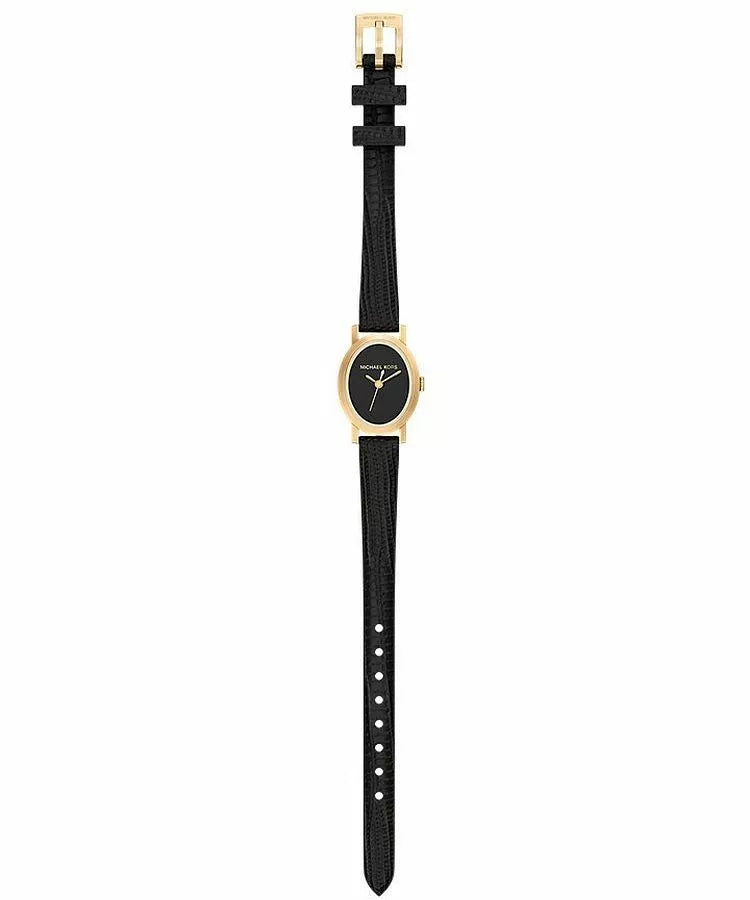 Michael Kors Petite Maude Gold-Tone and Lizard Embossed Leather Watch – MK7585