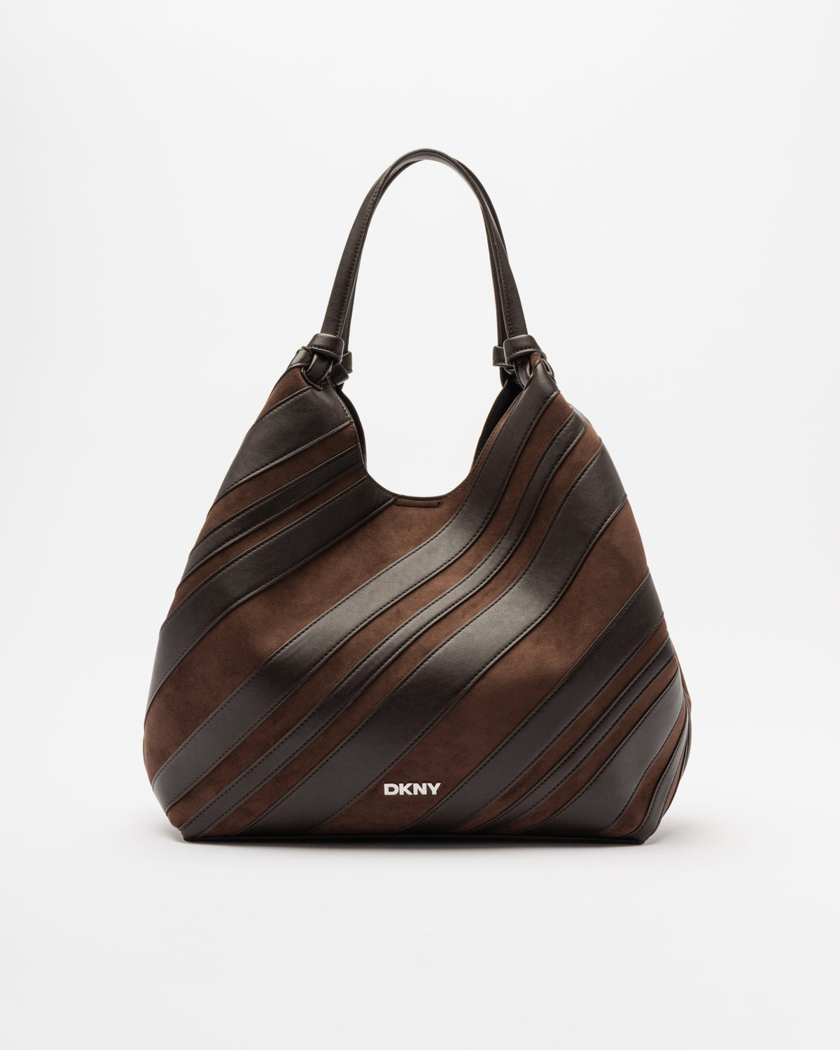 DKNY Paula Suede and Leather Hobo Bag