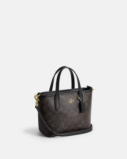 Coach City Mini Tote Bag In Signature Canvas