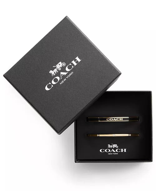 Faux Stone Enamel Signature Bangle Bracelet Set