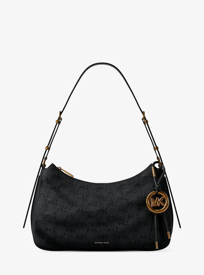 Nolita Medium Whipstitched Logo Leather Shoulder Bag