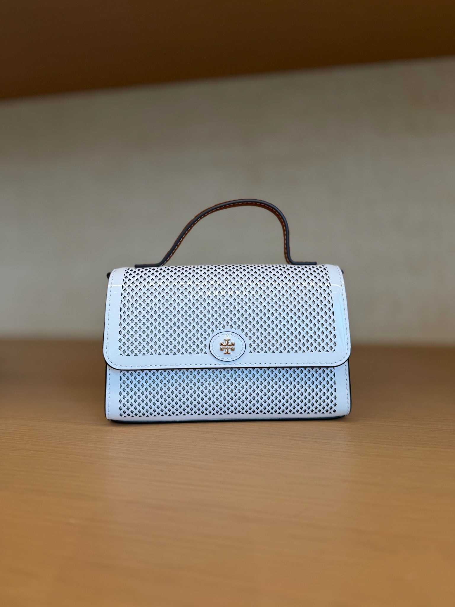 Emerson Perforated Color-Block Mini Top Handle