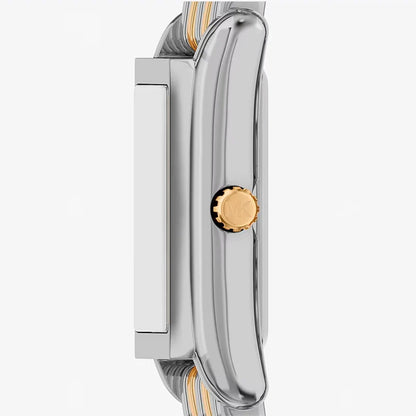 Michael Kors Women's Silver & Rose Gold Watch, Silver Dial